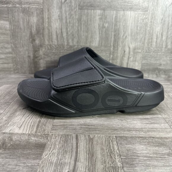 OOFOS OOahh Sport Flex Women's 10/EURO 41 Black Slides - Picture 2 of 8